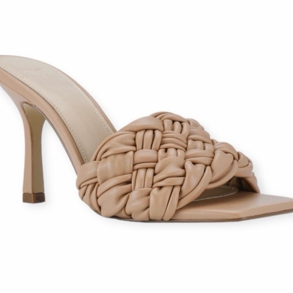 Marc Fisher Tan Draya Braided Heeled Mules